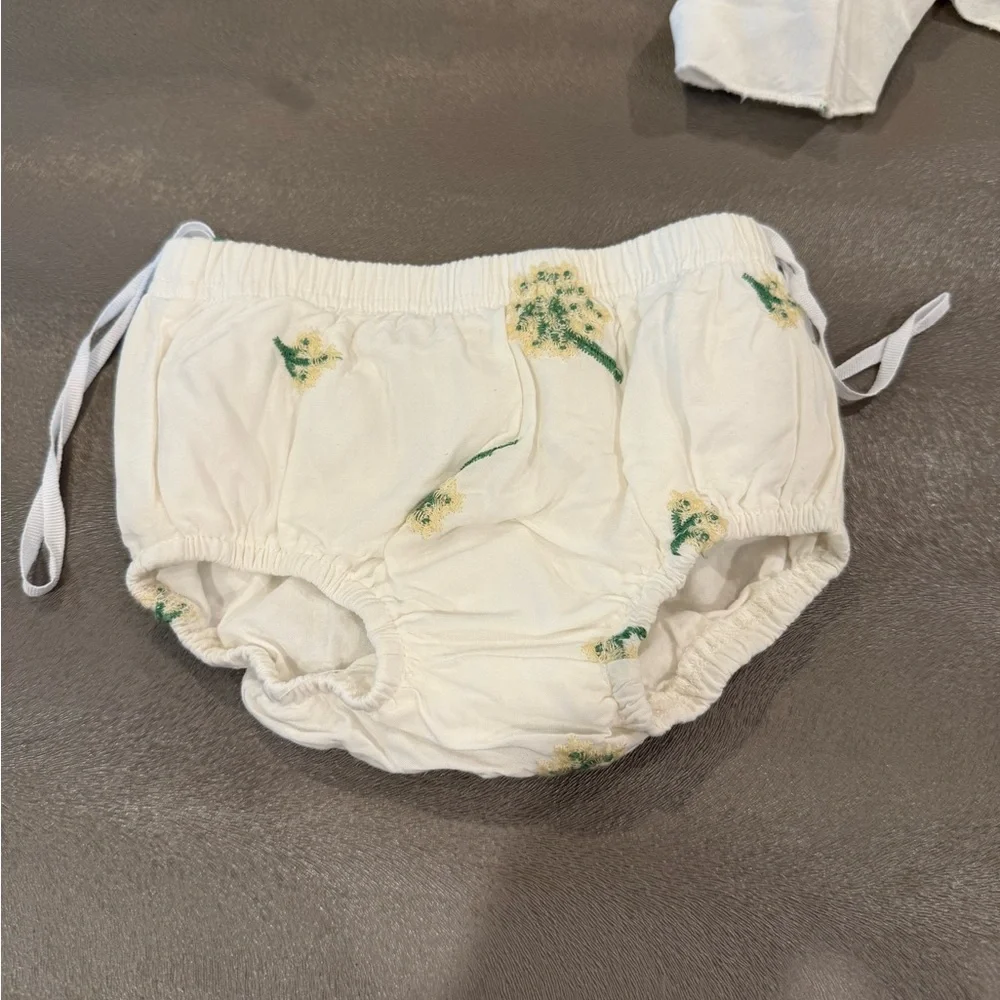 Klai White Floral Baby Set. Size 9 months
